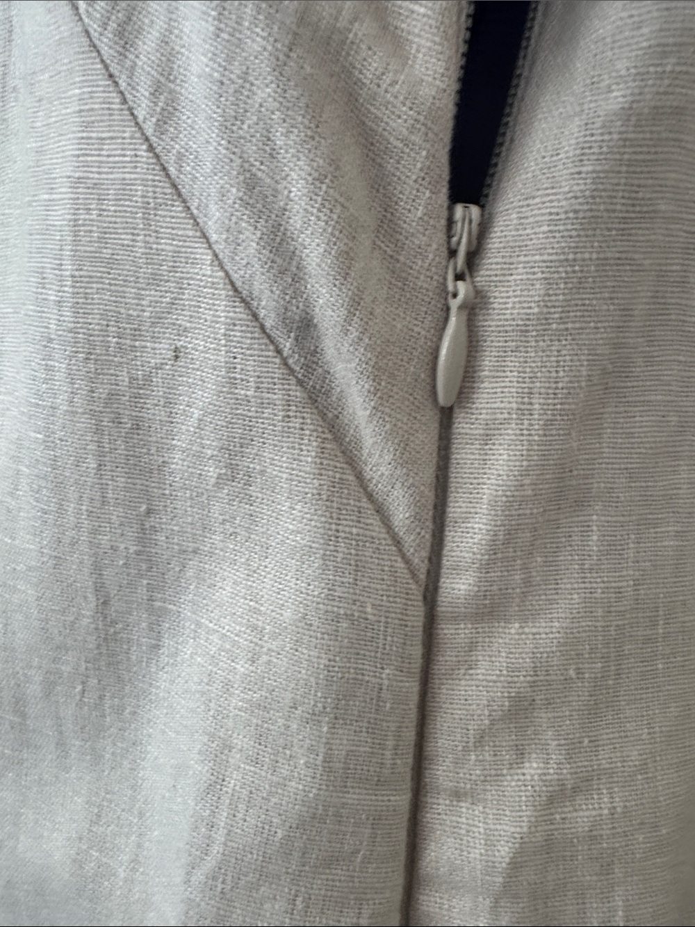Abercrombie & Fitch Cream Square-Neck Linen Mini - Picture 5 of 7